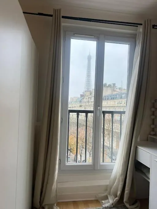 Vue Tour Eiffel Trocadero Paris